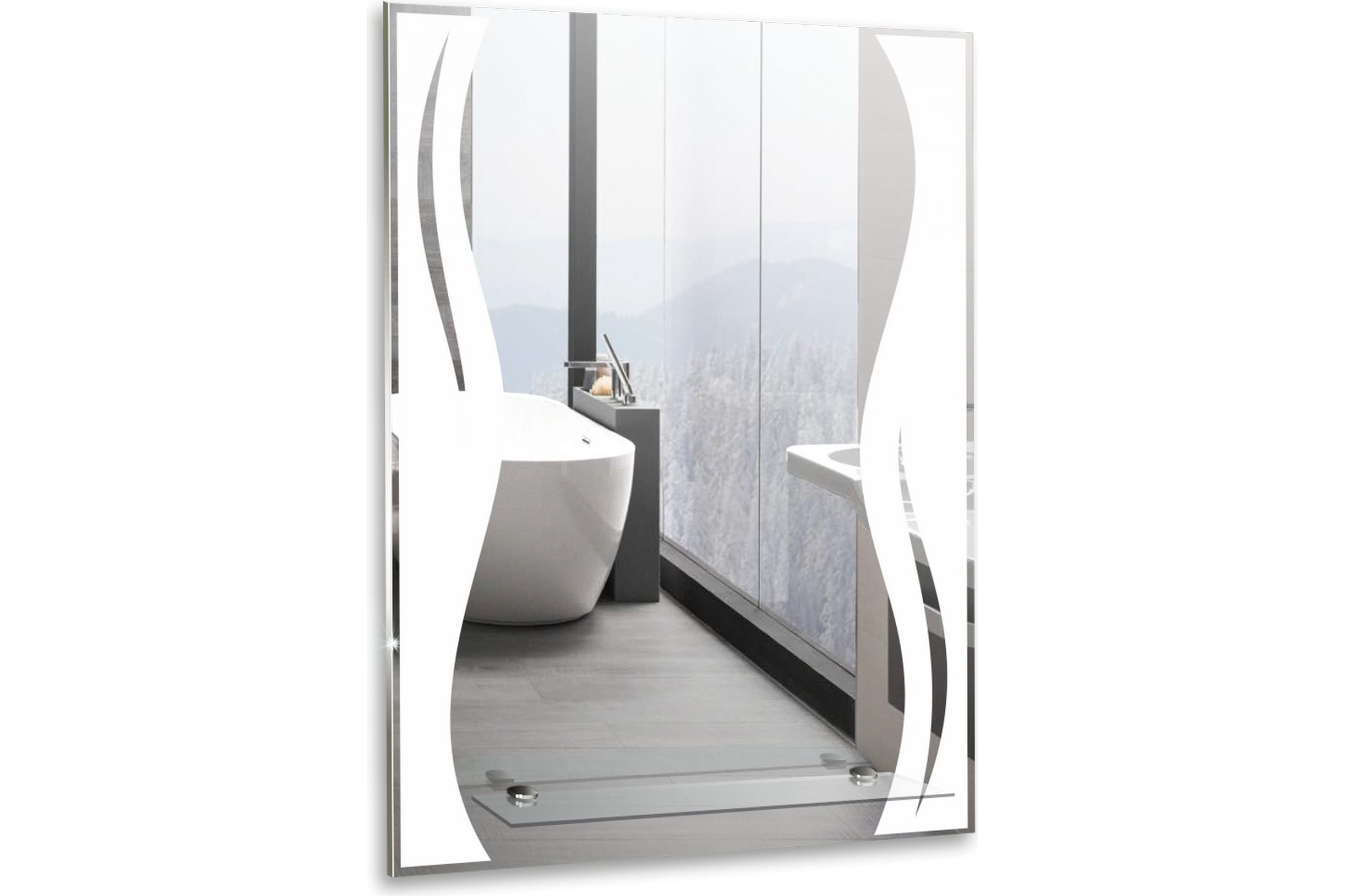 

MIXLINE Зеркало "Муссон" 600*800 ШВ с полкой 548532