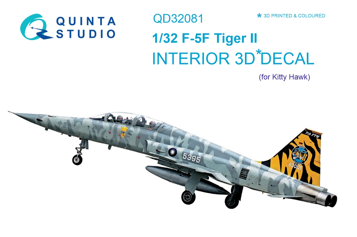 

QD32081 3D Декаль интерьера кабины F-5F для модели KittyHawk, Цветной