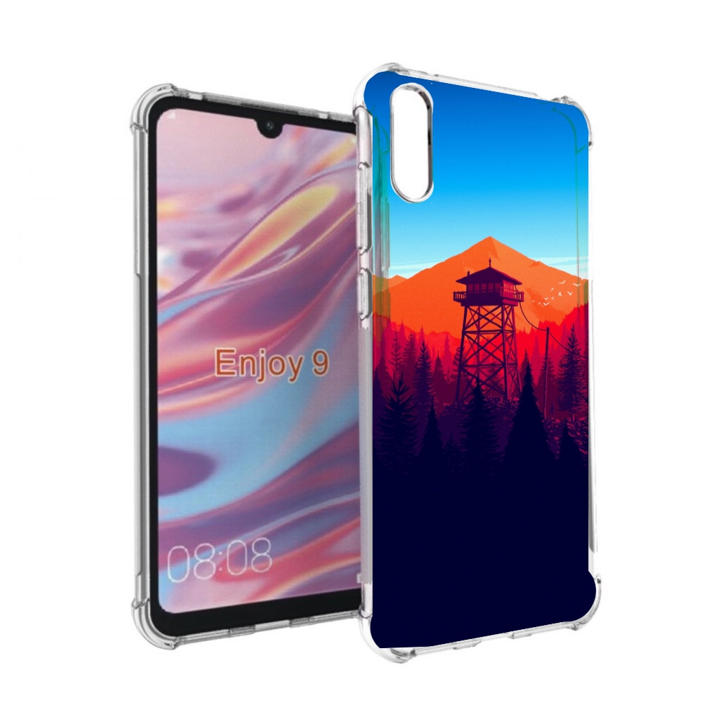 

Чехол бампер MyPads лес с оранжевыми горами для Huawei Enjoy 9, Прозрачный, Tocco