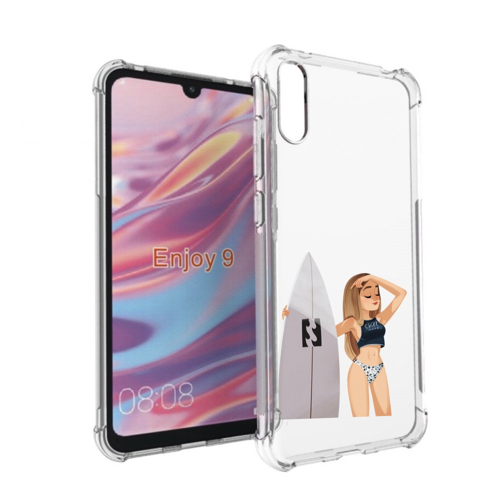 

Чехол бампер MyPads летний-серф для Huawei Enjoy 9, Прозрачный, Tocco