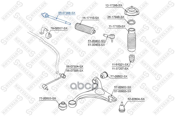

Тяга рулевая Stellox 5507306sx, Тяга рулевая Stellox 5507306sx Stellox 5507306sx