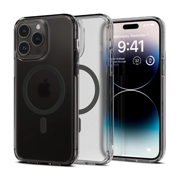 

Чехол Spigen Ultra Hybrid (MagFit) для iPhone 14 Pro (ACS05586) Frost Black, Черный, Ultra Hybrid (MagFit)