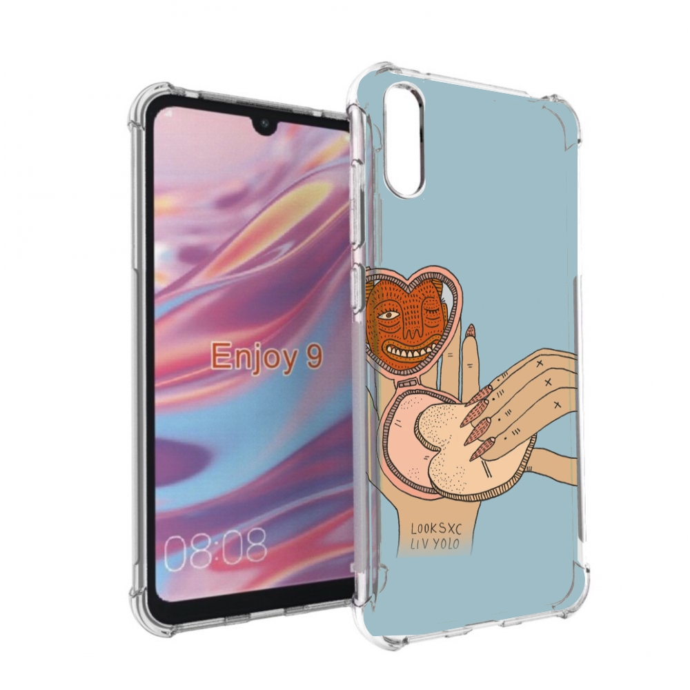 

Чехол бампер MyPads макияж картинка женский для Huawei Enjoy 9, Прозрачный, Tocco