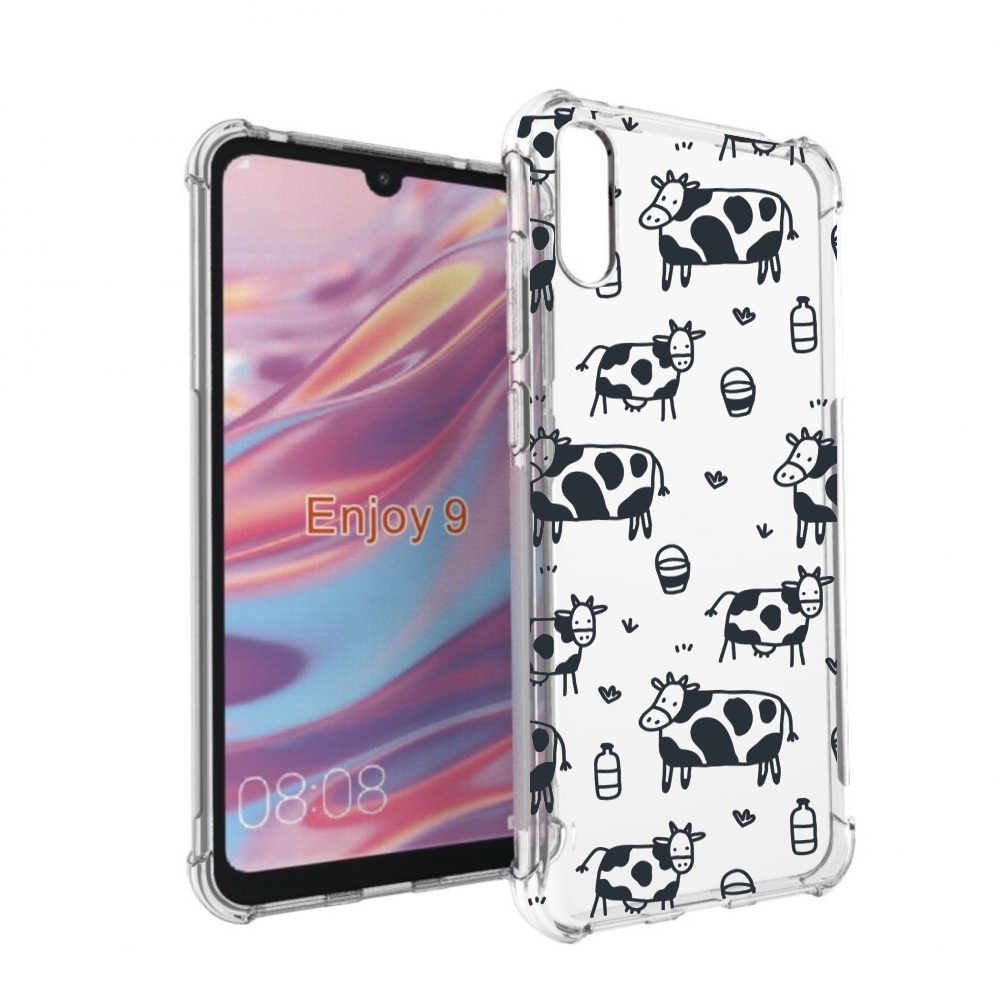 

Чехол бампер MyPads маленькие-коровки для Huawei Enjoy 9, Прозрачный, Tocco