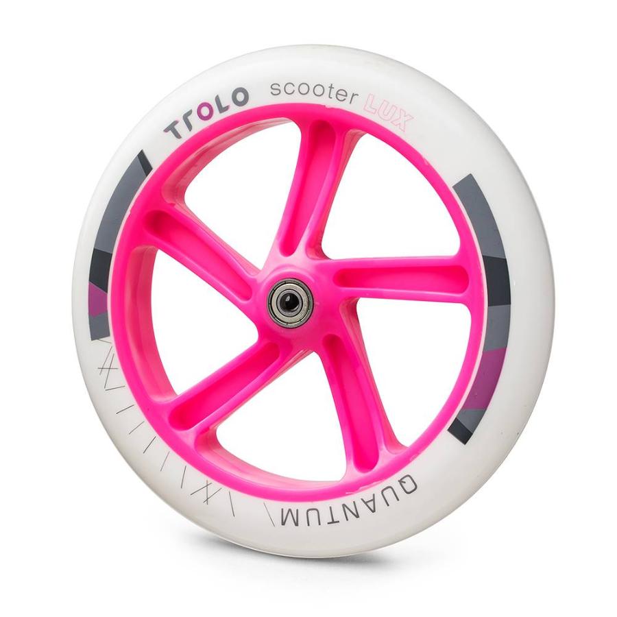 фото Колесо для самоката trolo quantum 230 мм белое/розовое