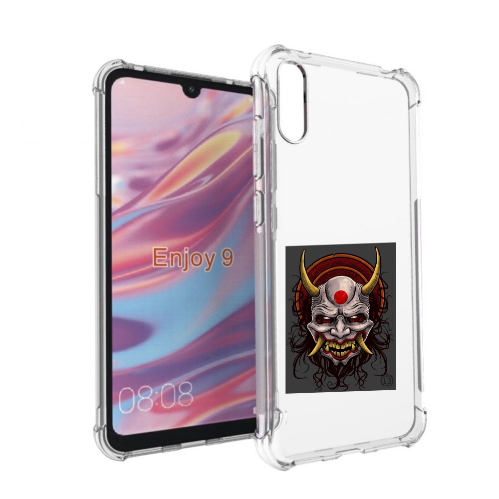 

Чехол бампер MyPads маска с клыками и рогами для Huawei Enjoy 9, Прозрачный, Tocco