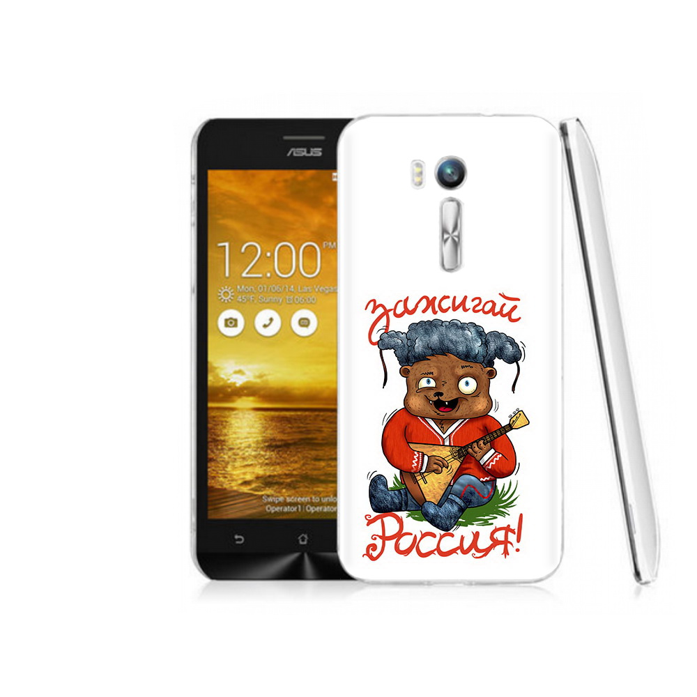 

Чехол MyPads Tocco для Asus ZenFone Go (ZB551KL) Зажигай Россия, Прозрачный, Tocco
