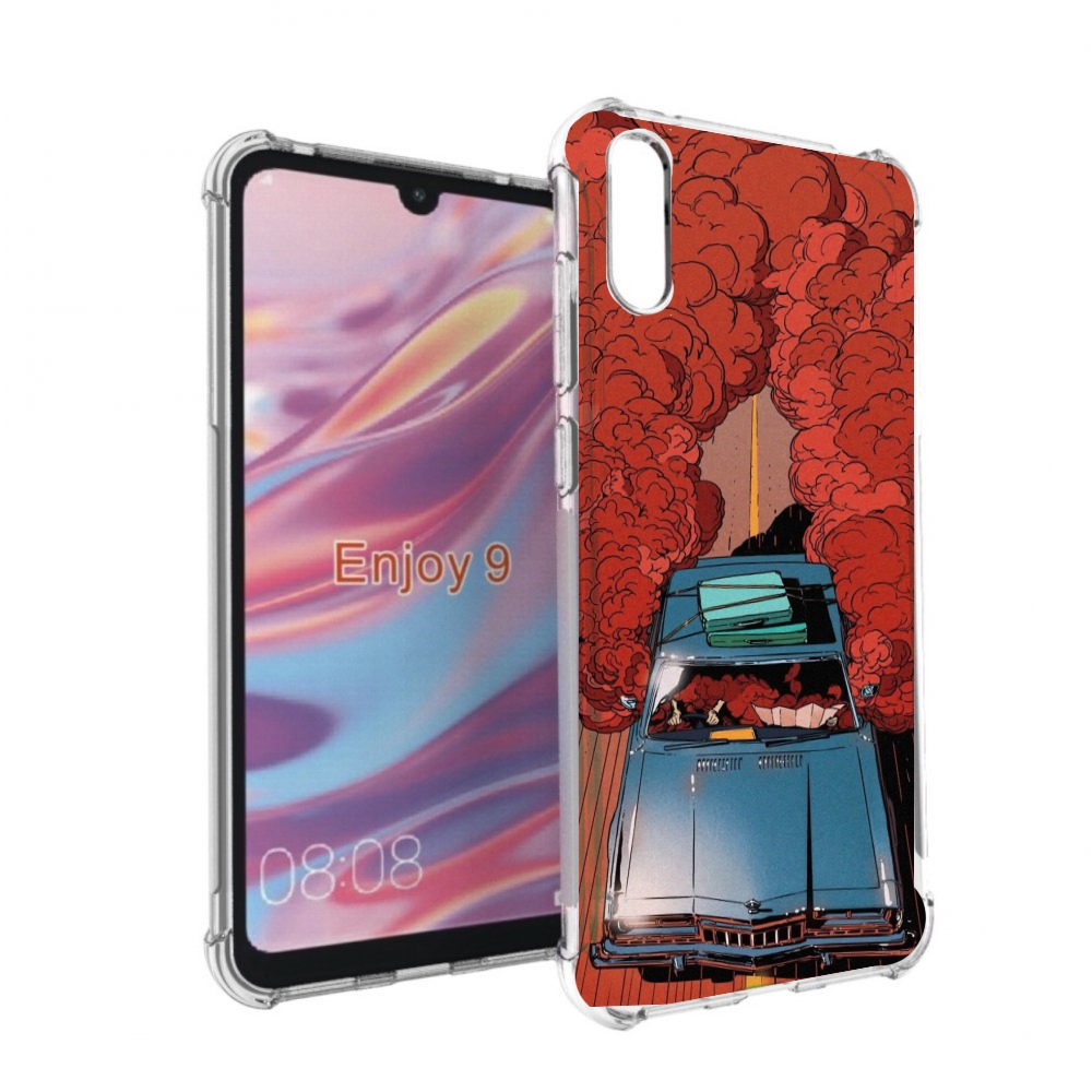 

Чехол бампер MyPads машина мчится с дымком для Huawei Enjoy 9, Прозрачный, Tocco