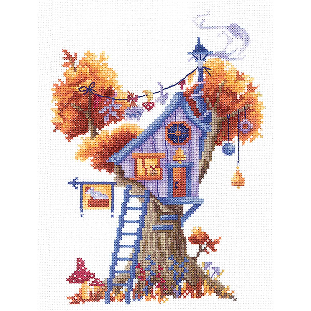 

Вышивка крестом Сделай своими руками Домики на дереве. Загадочный 541627, 'Домики на дереве. Загадочный '