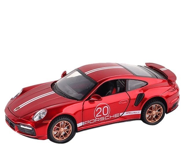 Машинка металлическая Элемент Porsche 911 Turbo S 1:24, red