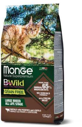 фото Сухой корм для кошек monge bwild cat grain free, буйвол, 10кг