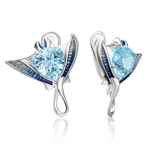 

Серьги из серебра PLATINA jewelry 02-4767, топаз, 02-4767