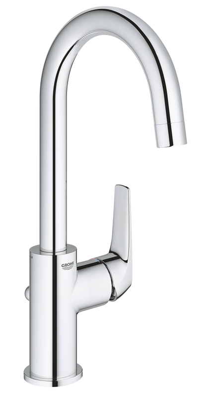 фото Смеситель для раковины grohe bauflow с донным клапаном, l-size, хром (23753000)