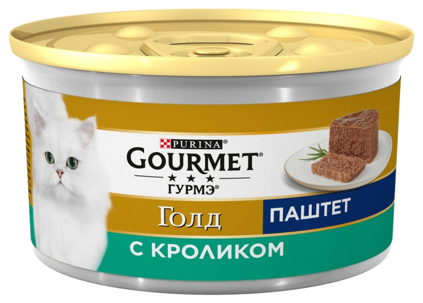 фото Влажный корм для кошек gourmet gold с кроликом, 85 г