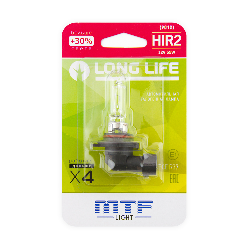 Лампа галогенная MTF Light HIR2 (9012) штатная (OEM) блистер HLL12H2b