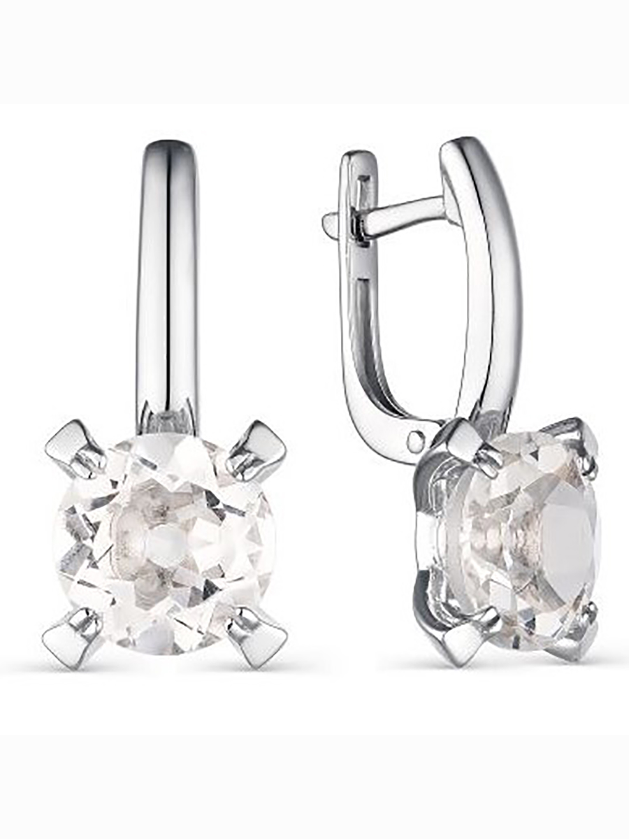

Серьги с 2 горным хрусталем из серебра Алкор серебро 02-1840_00ГХ-00, 02-1840_00ГХ-00