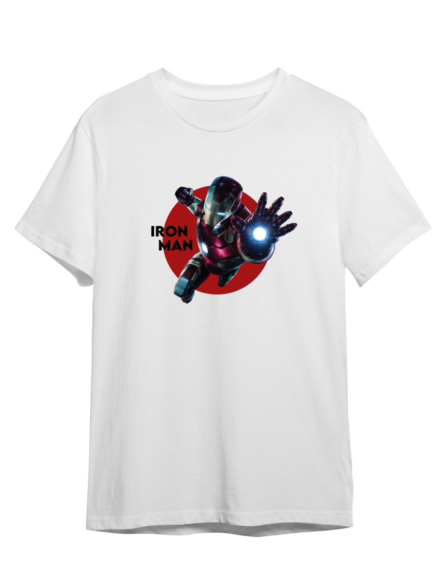 Футболка унисекс СувенирShop Iron Man/Железный человек/Тони Старк 10 белая L (48-50)