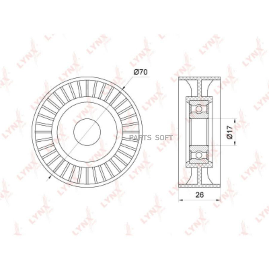 

Ролик Натяжного Механизма Приводного Ремня LYNXauto арт. PB-5201