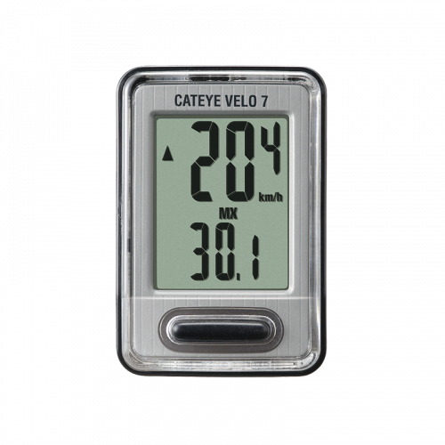 

Велокомпьютер CAT EYE Velo 7 (VL520), 7 функций проводной, черно-серый, Серый;черный, VL520