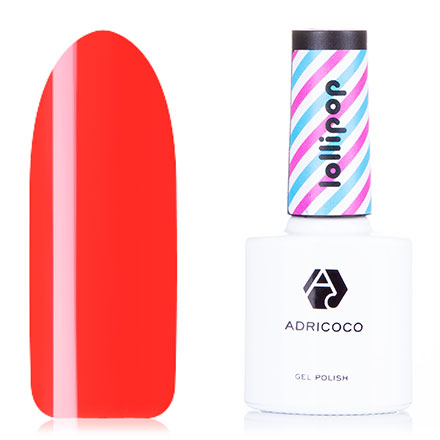 

Набор, ADRICOCO, Гель-лак Lollipop №12, Вишневный леденец, 2 шт.