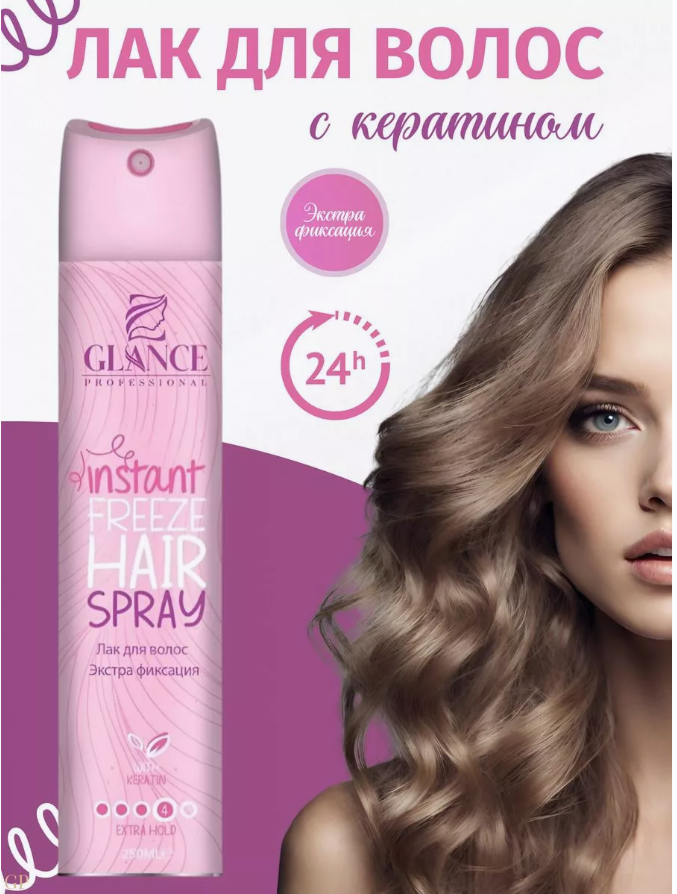 Лак для волос Glance Professional Keratin Экстра фиксация 250мл риностоп экстра спрей назальный 0 05% 15 мл