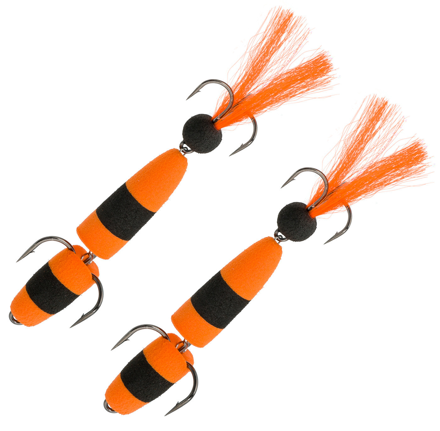 

Мандула (2 шт) классическая размер M-90 мм, #023 оранжевый-черный-оранжевый, 3.2 гр