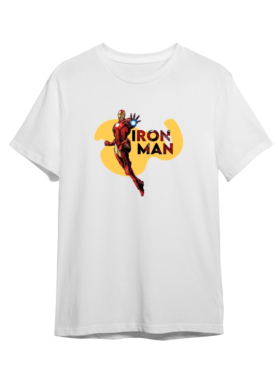 Футболка унисекс СувенирShop Iron Man/Железный человек/Тони Старк 3 белая XL (50-52)