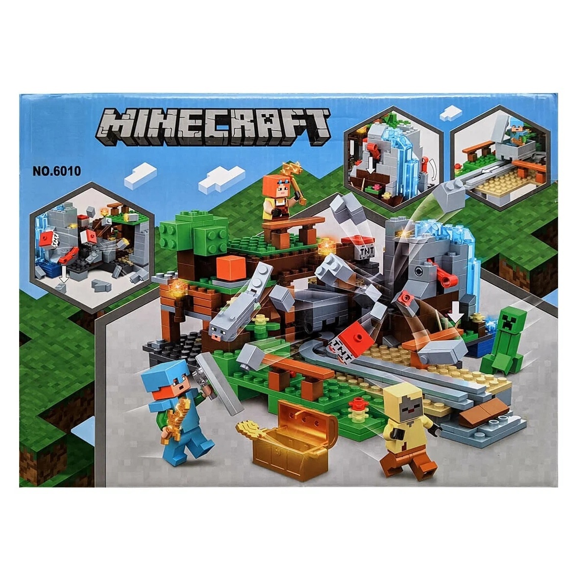 

Конструктор Minecraft Ледяная гора 423 детали, 5 фигурок, 6010, 6010