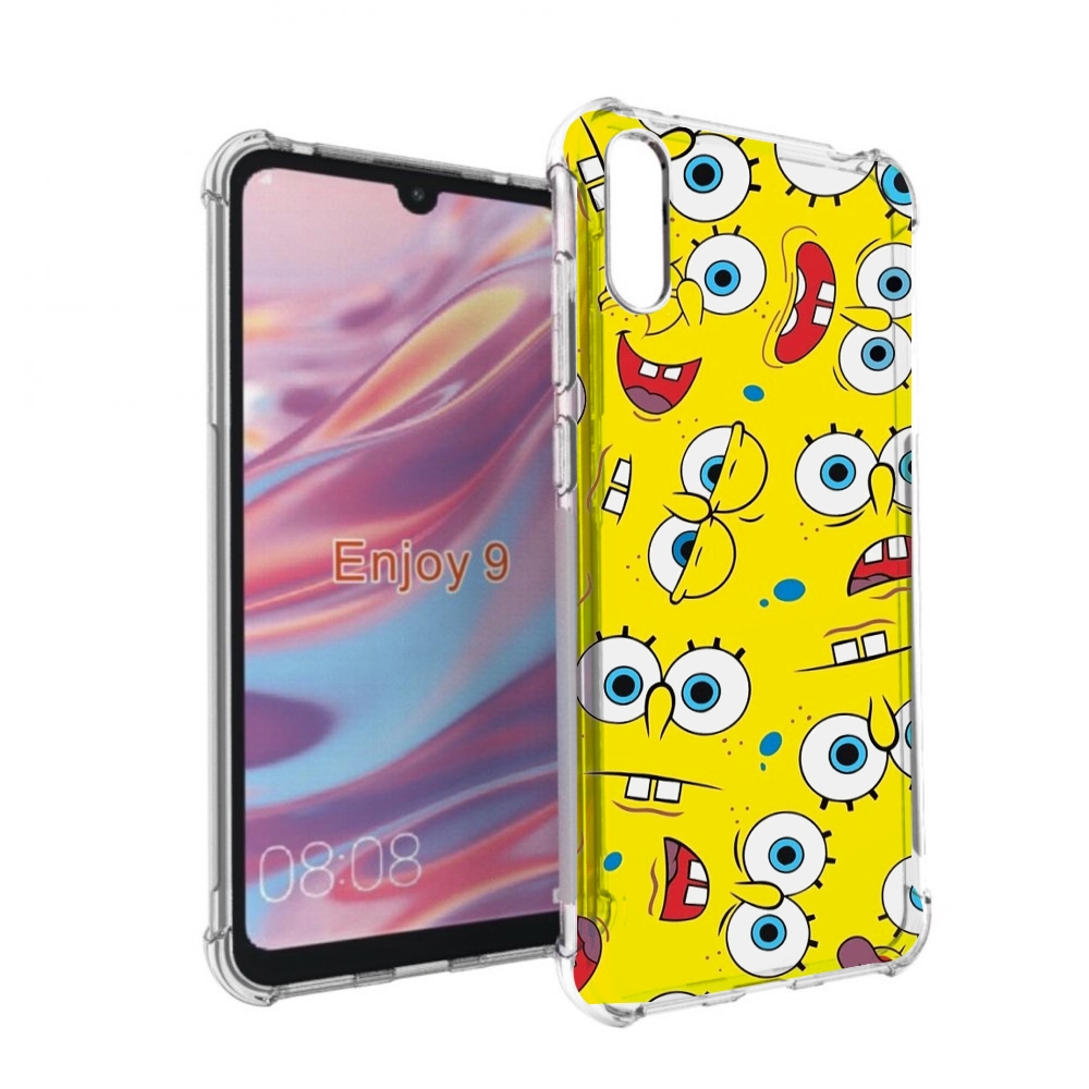 

Чехол бампер MyPads много-спанч-боба для Huawei Enjoy 9, Прозрачный, Tocco