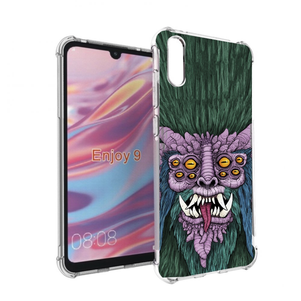 

Чехол бампер MyPads многоглазый черт для Huawei Enjoy 9, Прозрачный, Tocco