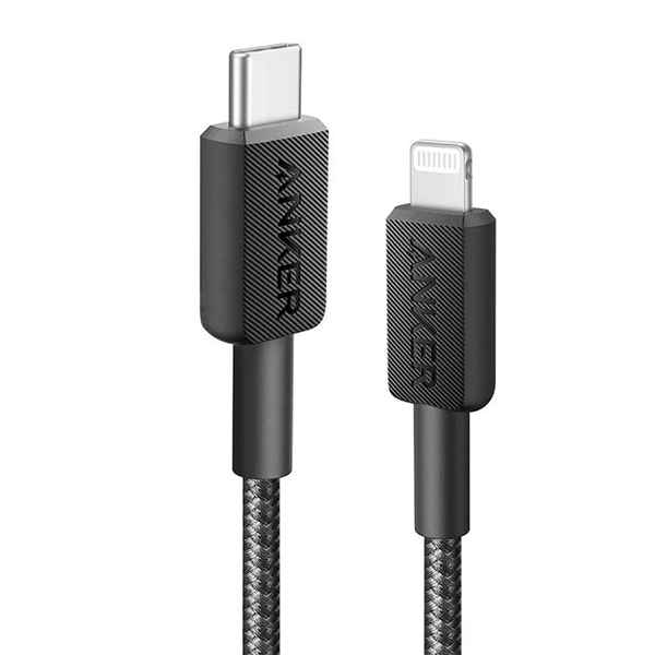 

Кабель Anker 322 USB-C на Lightning в оплетке 0.9м (A81B5H11) черный, 322 USB-C на Lightning