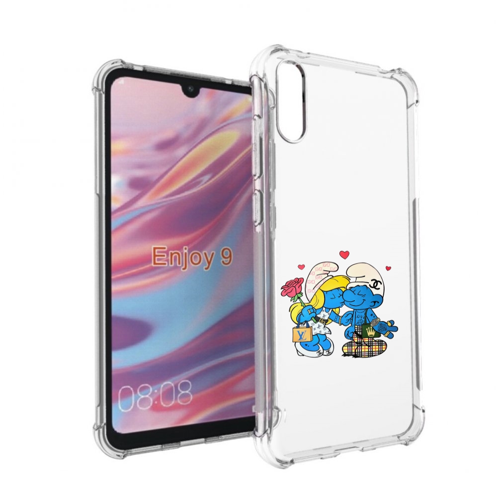 

Чехол бампер MyPads модные-смурфики для Huawei Enjoy 9, Прозрачный, Tocco