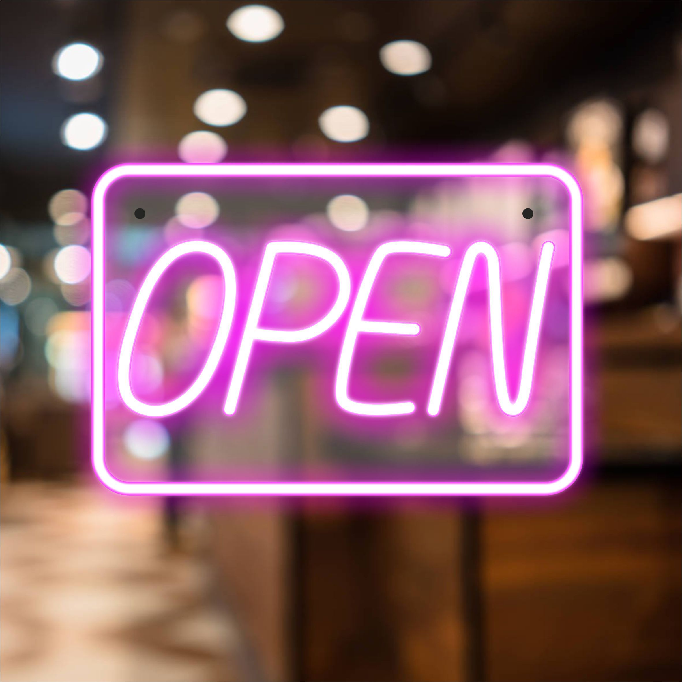 

Неоновая вывеска Open 30х20см,розовый, 21805