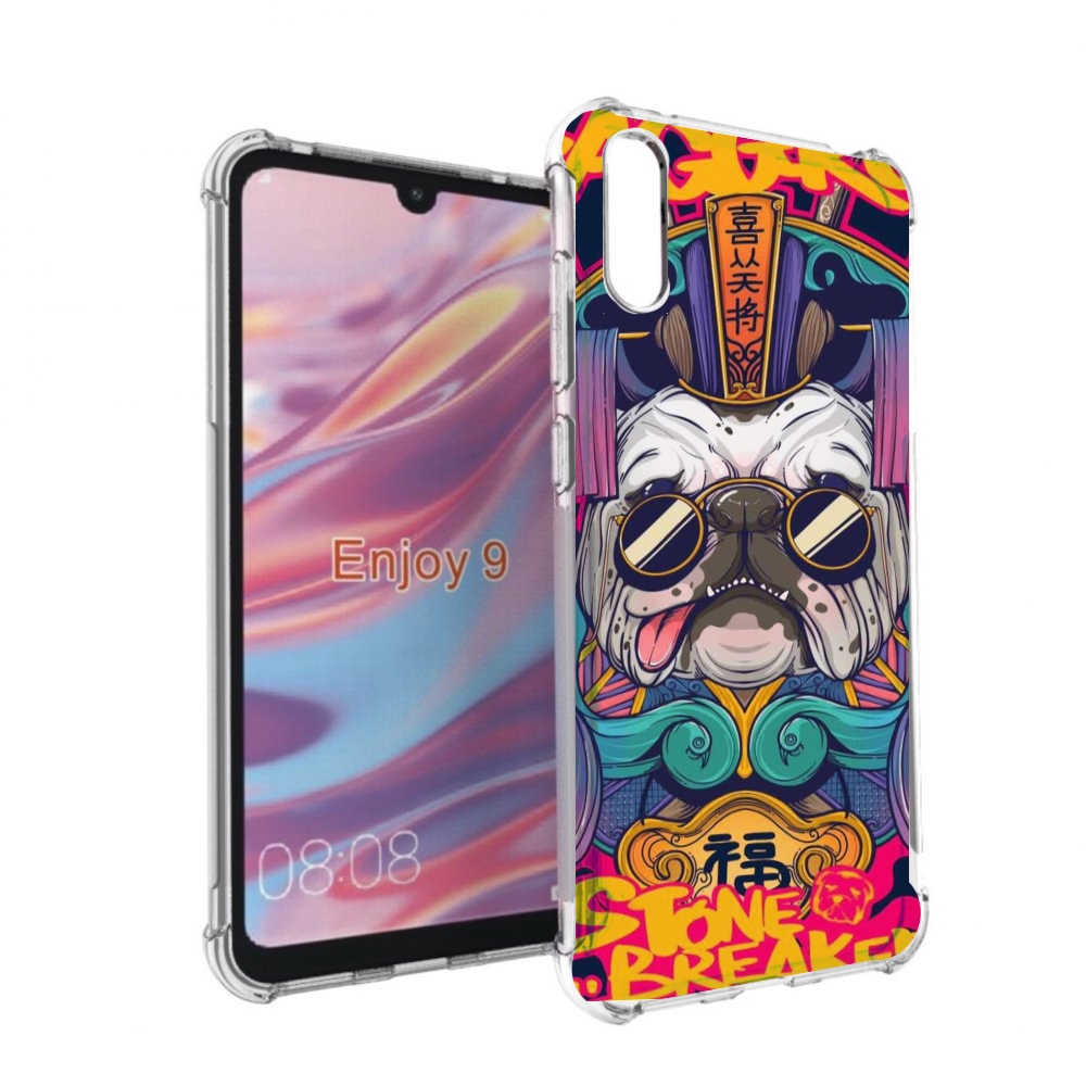

Чехол бампер MyPads мопс агро яркая для Huawei Enjoy 9, Прозрачный, Tocco
