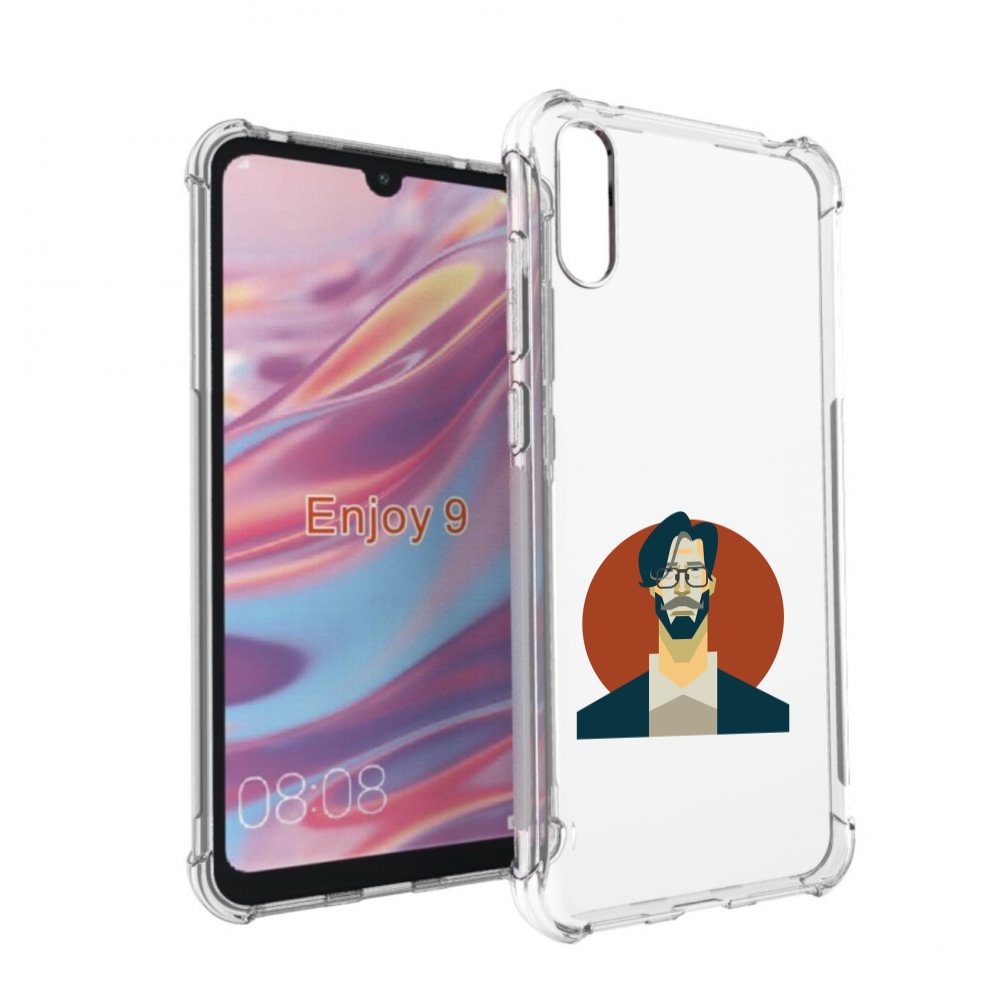 

Чехол бампер MyPads мужичек-в-очках для Huawei Enjoy 9, Прозрачный, Tocco