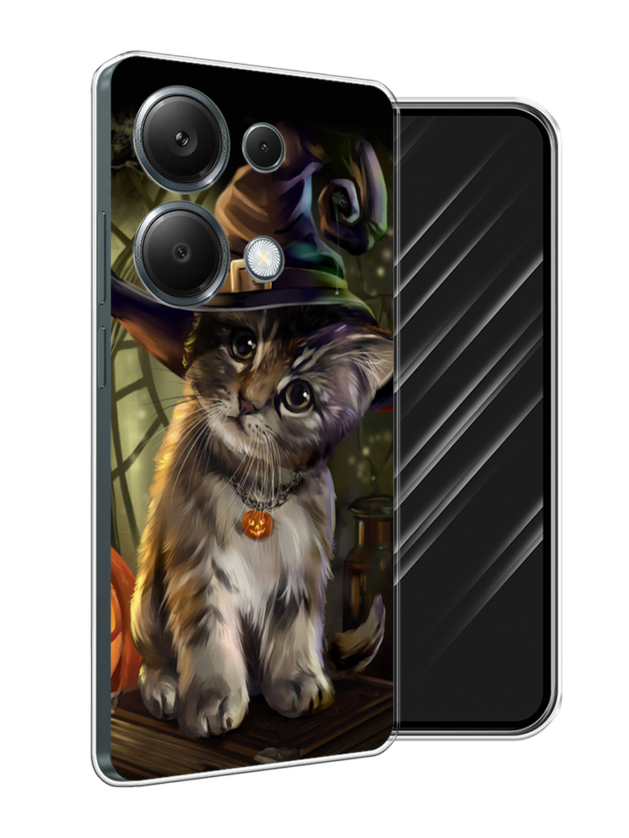 

Чехол Awog на Xiaomi Redmi Note 13 Pro 4G "Кот на Хэллоуин", Зеленый;серый, 321650-1