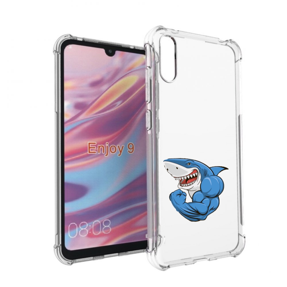 

Чехол бампер MyPads накаченная акула для Huawei Enjoy 9, Прозрачный, Tocco