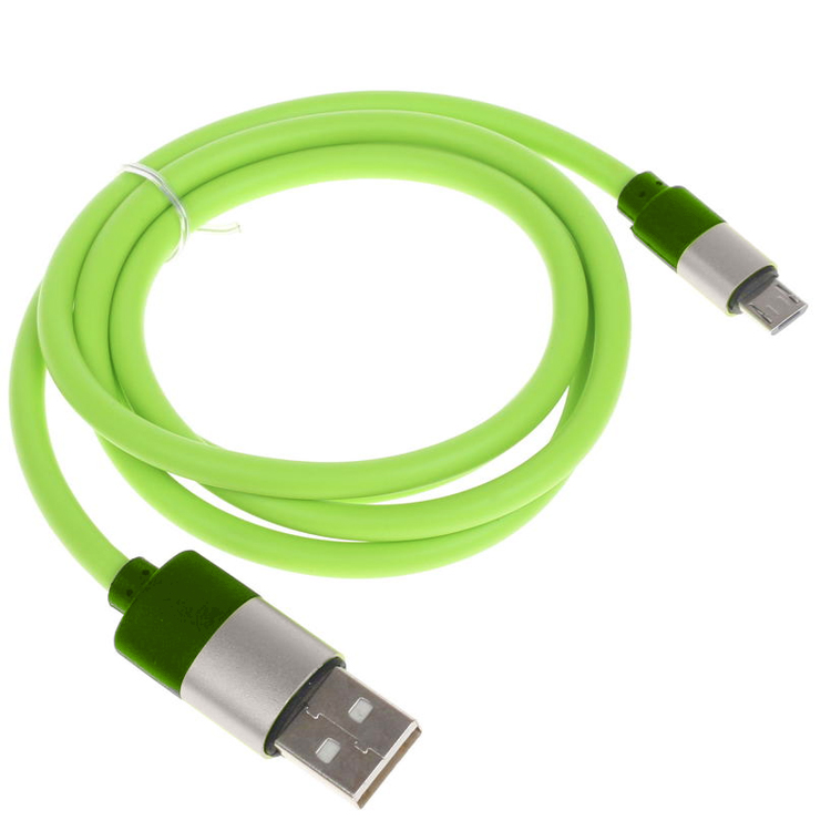 USB кабель Pro Legend micro USB, зеленый, 1м PL1337