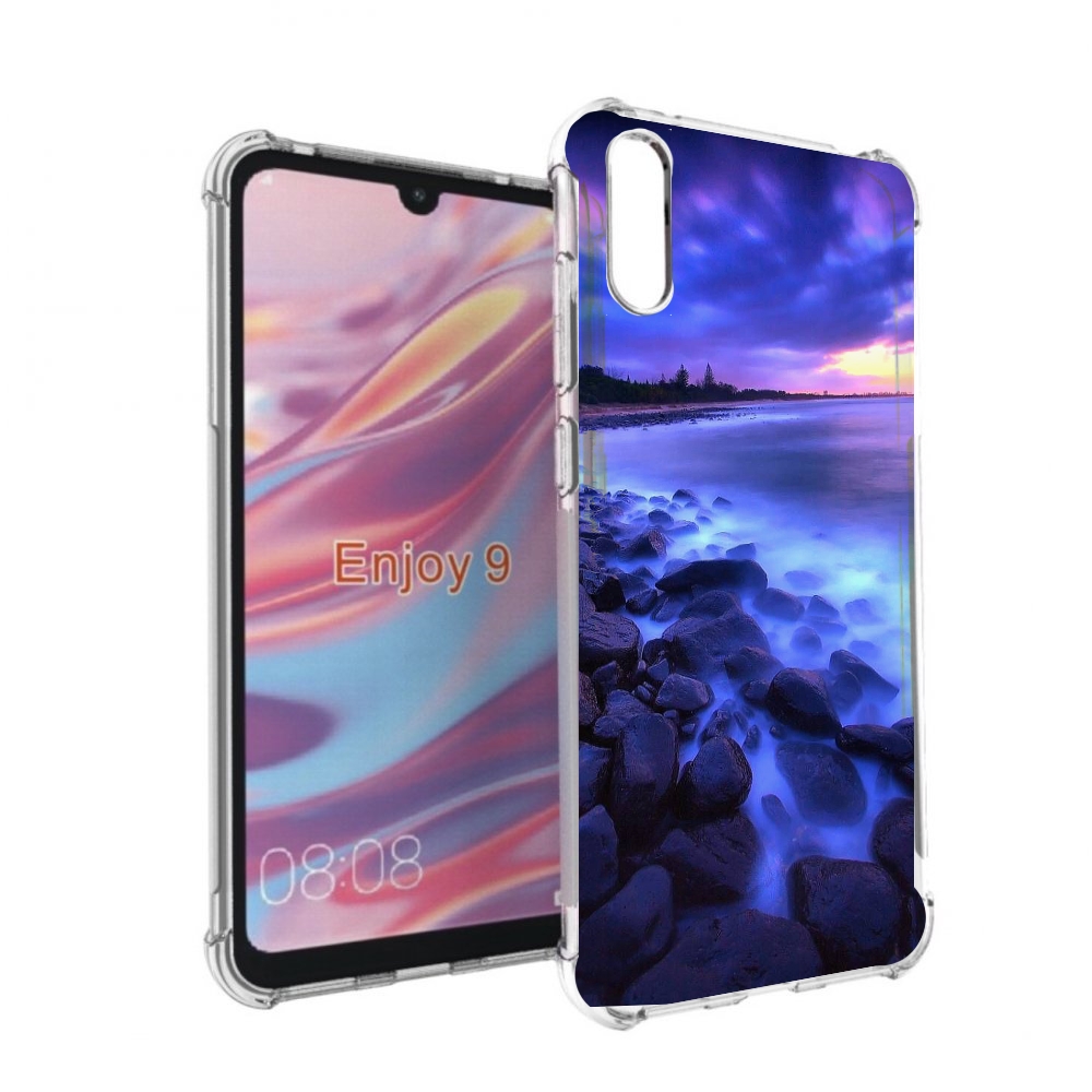 

Чехол бампер MyPads неоновый берег для Huawei Enjoy 9, Прозрачный, Tocco