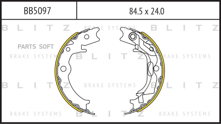 

Тормозные колодки BLITZ барабанные BB5097