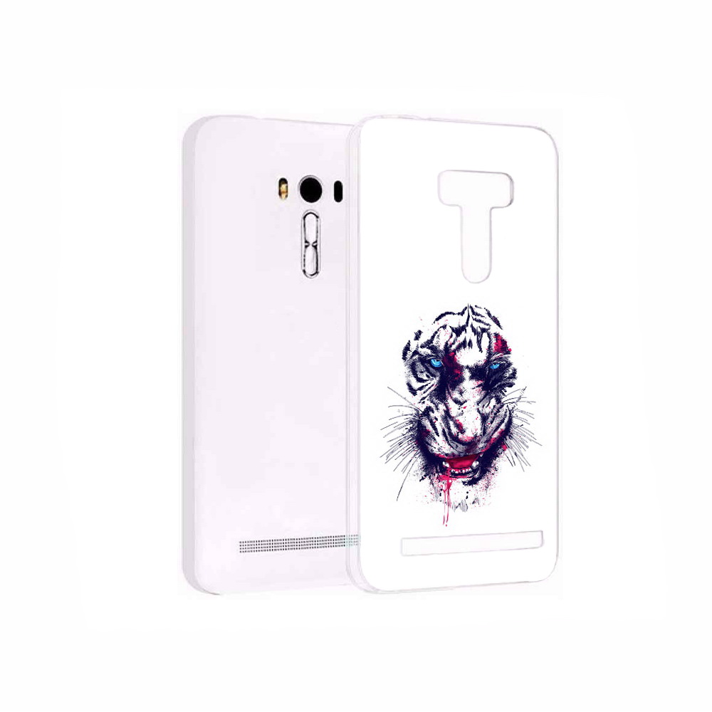 

Чехол MyPads Tocco для Asus ZenFone 2 Laser (ZE550KL) безумный тигр, Прозрачный, Tocco