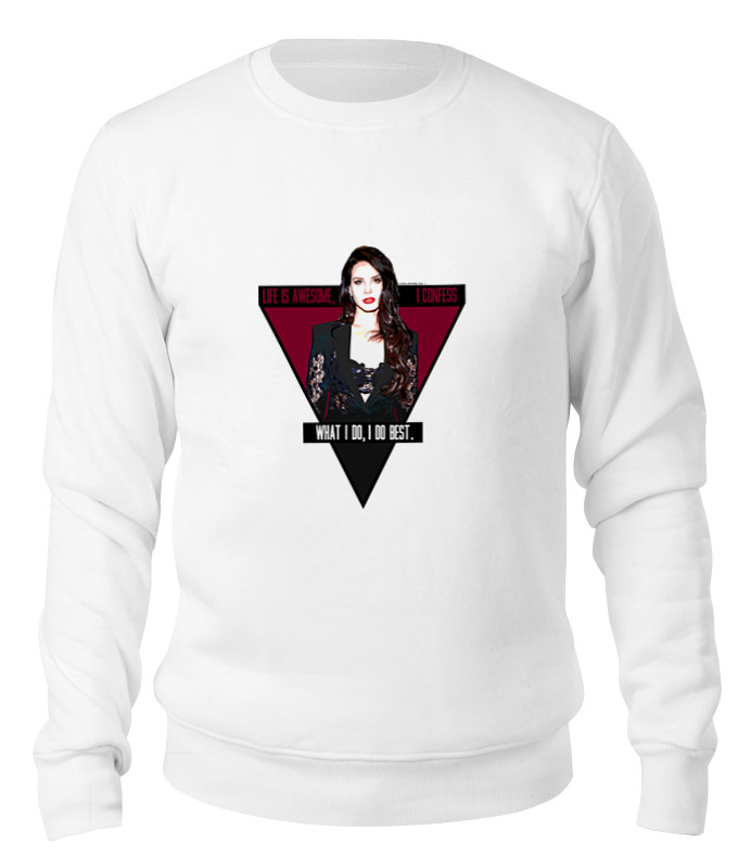 

Свитшот унисекс Printio Lana del rey - ultraviolence era белый S, Lana del rey - ultraviolence era