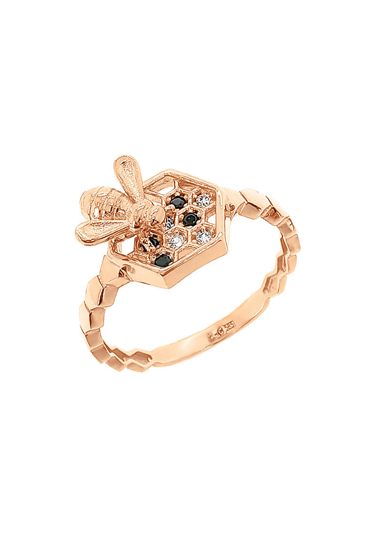 

Кольцо из красного золота с фианитом, р.  Kari Jewelry Зл585К-4Б3500Ф8, Зл585К-4Б3500Ф8