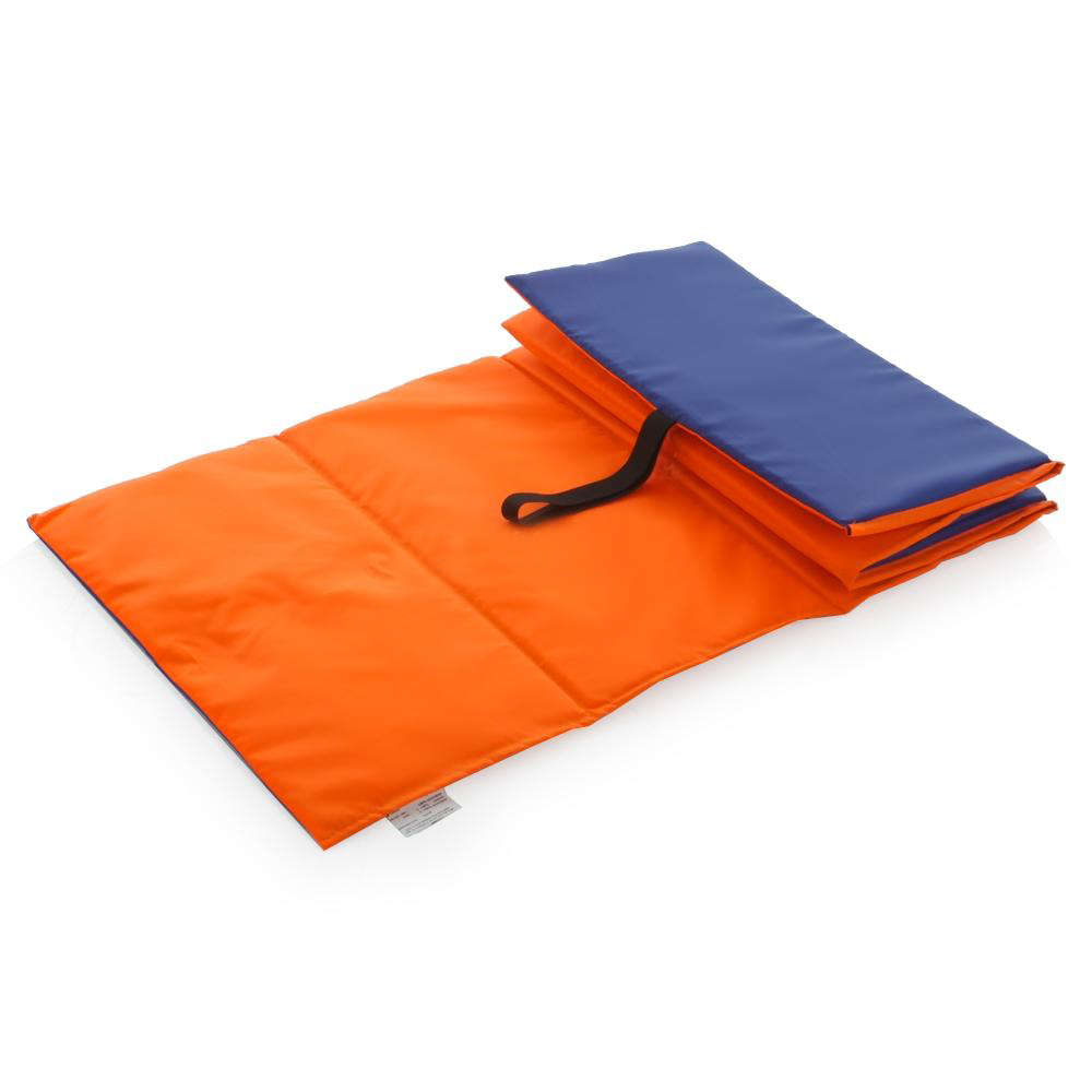 фото Коврик для фитнеса indigo sm-043 orange/blue 150 см, 10 мм