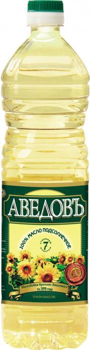 

Подсолнечное масло Аведовъ рафинированное дезодорированное 1 л