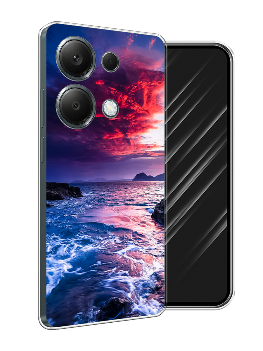 

Чехол Awog на Xiaomi Redmi Note 13 Pro 4G "Волны 1", Розовый;синий, 321650-1