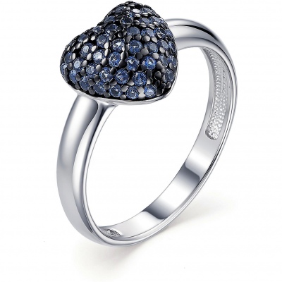 

Кольцо Сердечко с 56 фианитами из серебра р. 18 Алкор серебро 01-1367_0КЦ3-00, 01-1367_0КЦ3-00