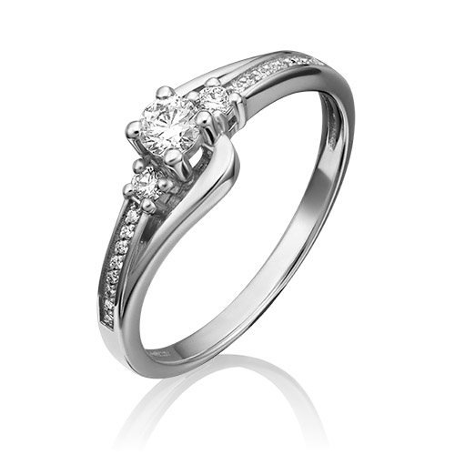 

Кольцо из золота р. 18 PLATINA jewelry 01-1599-00-101-1120-30, бриллиант, 01-1599-00-101-1120-30
