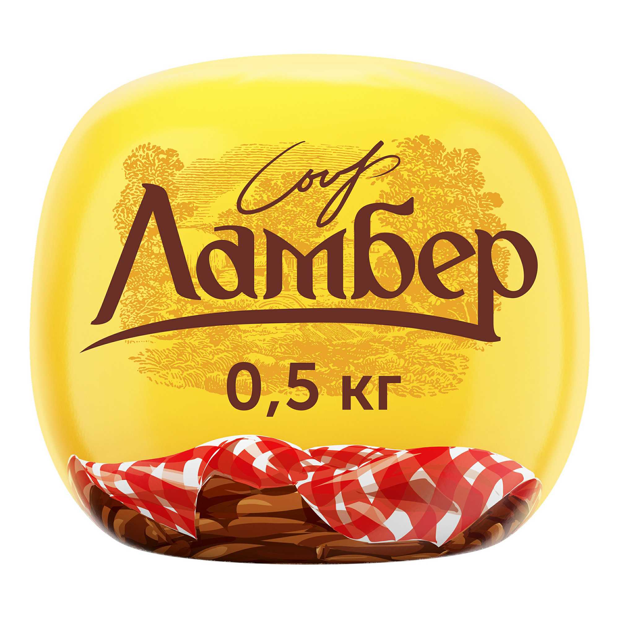 

Сыр твердый Ламбер Классический 1/2 шара 50% +-500 г