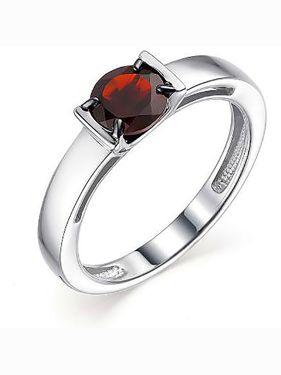 

Кольцо с 1 гранатом из серебра р. 17 Алкор серебро 01-1831_00ГР-00, 01-1831_00ГР-00